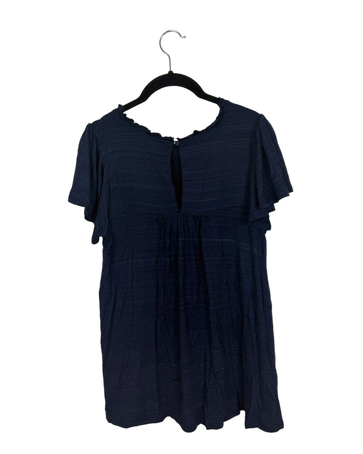Navy Blue Top with Detailing- Size 2/4