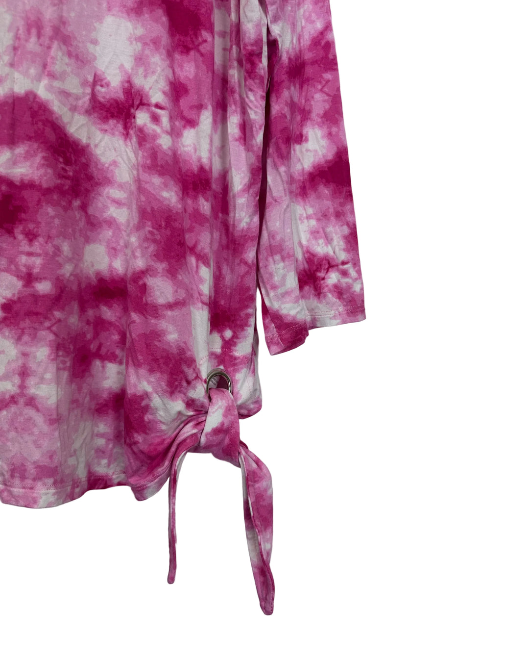 Pink Tie Dye Silver Ring Top - Size 14/16