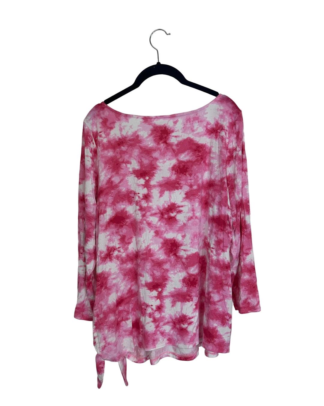 Pink Tie Dye Silver Ring Top - Size 14/16
