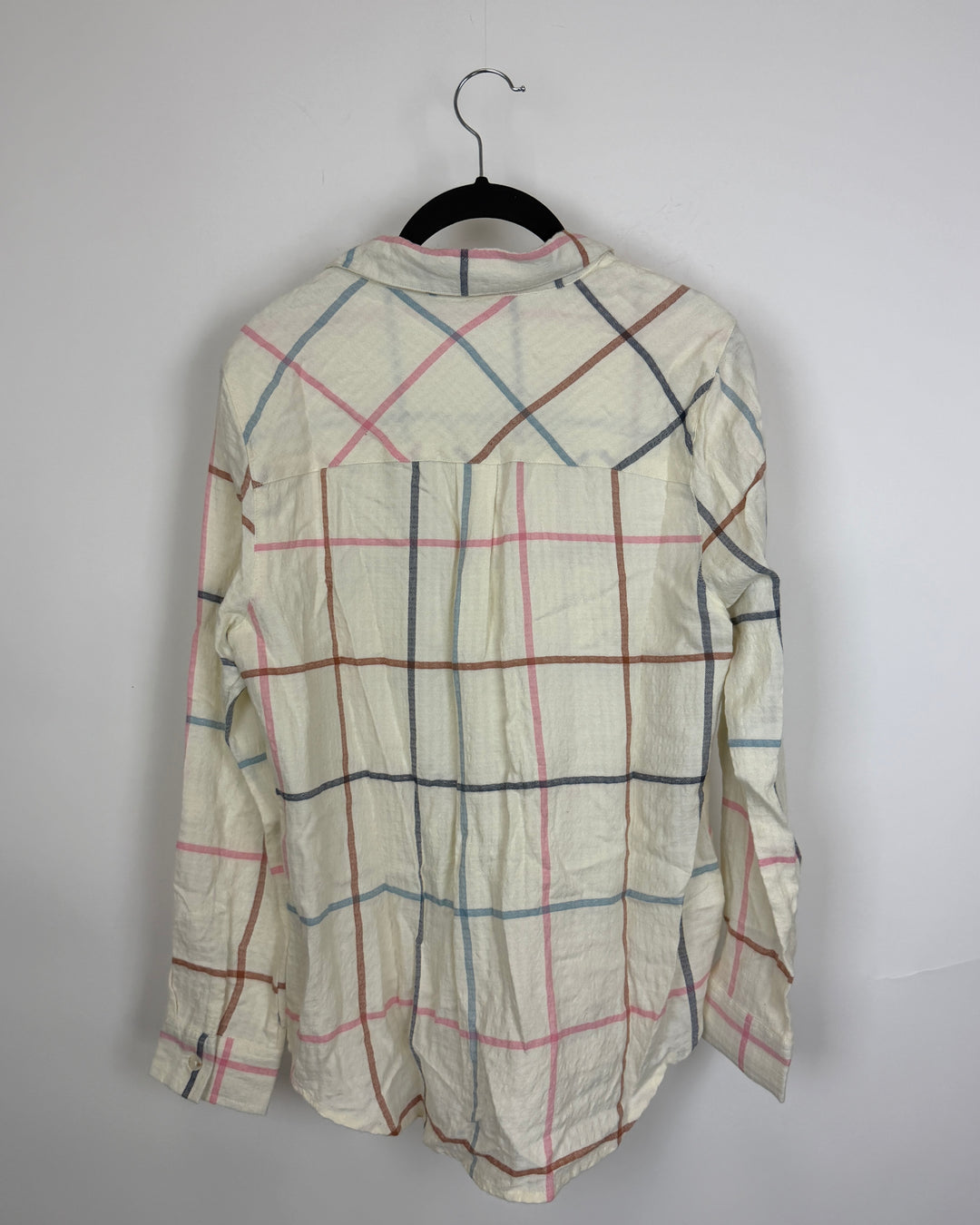 Off White Multicolor Striped Flannel - Size 0/2