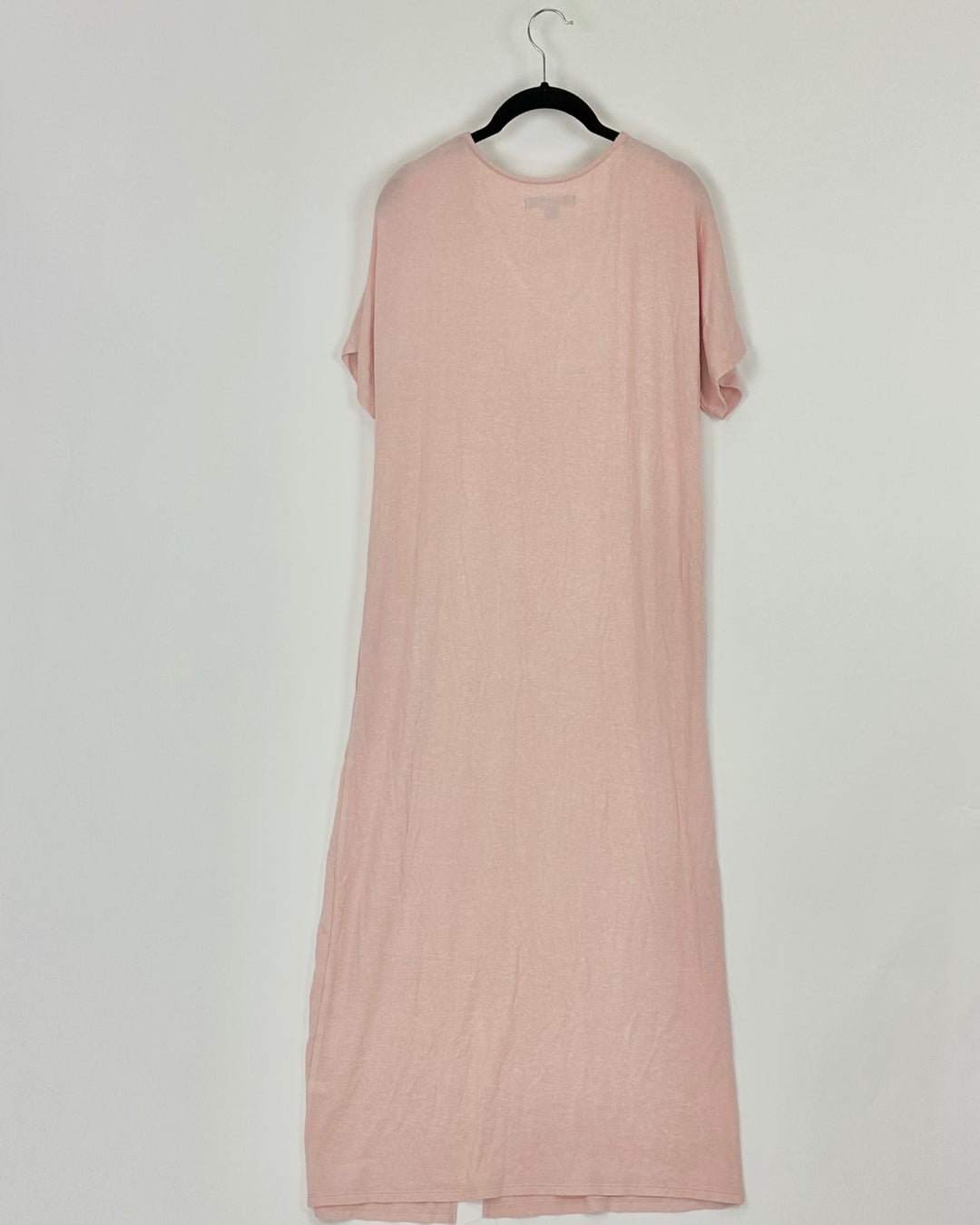 Baby Pink Short Sleeve Long Nightgown - Small