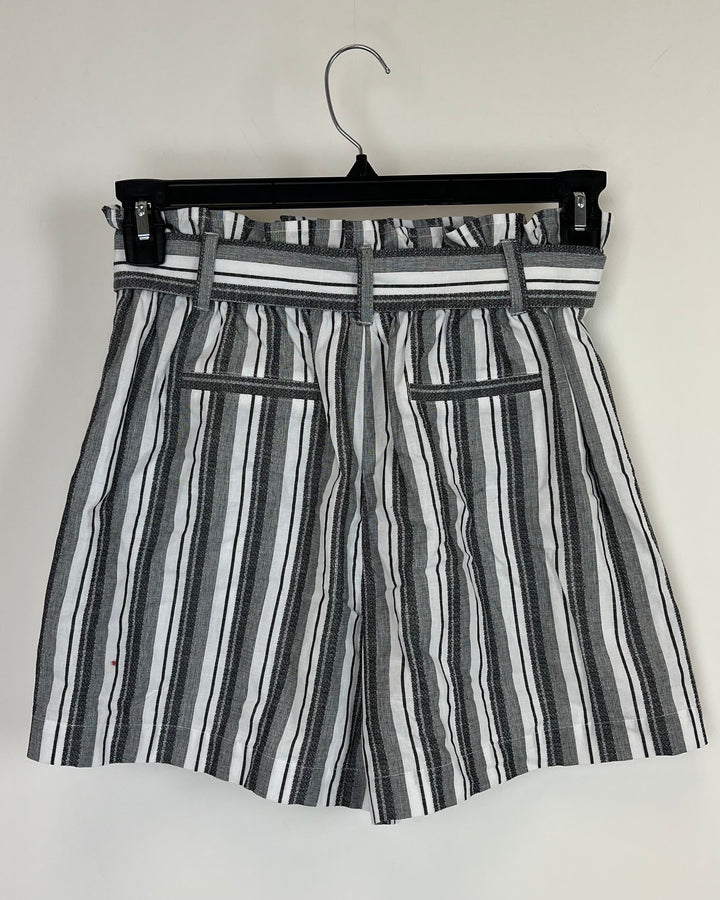 Shades Of Grey Striped Shorts - Size 4/6