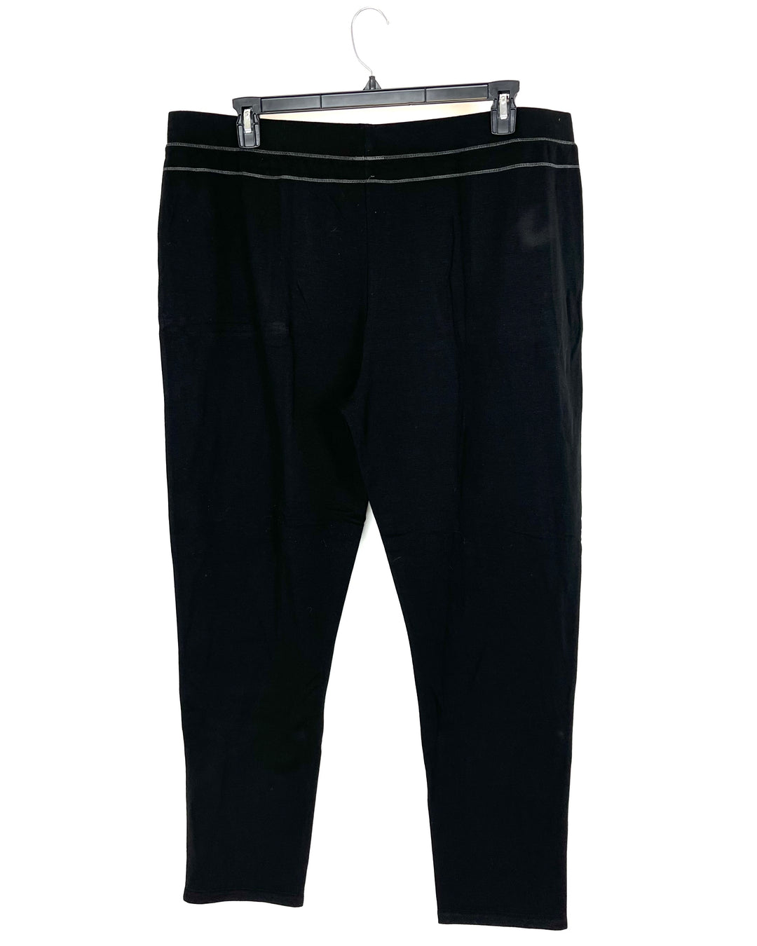 Reverse Stitch Black Lounge Pants - Size 22/24