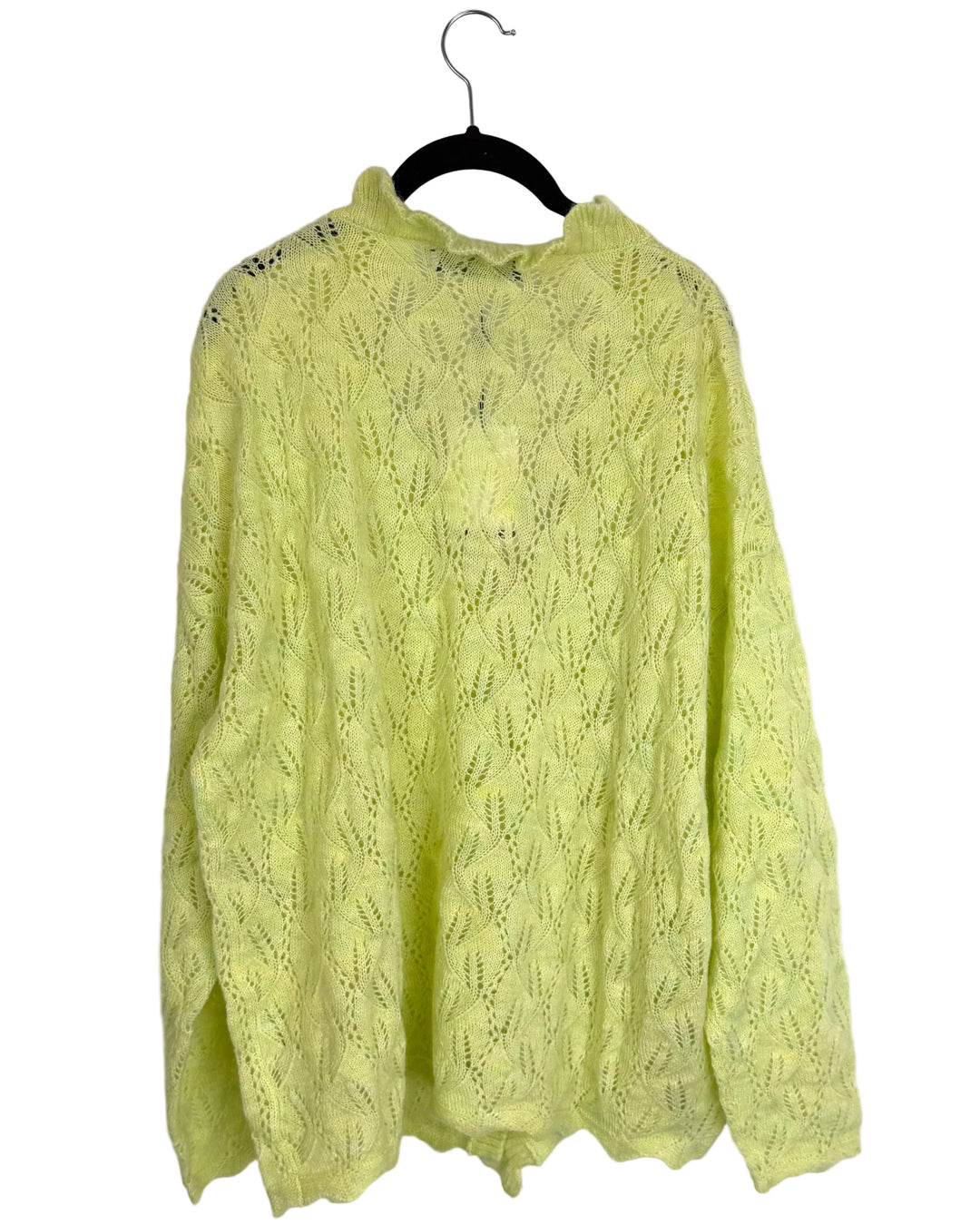 Spring Green Ruffle Cardigan - Size 6/8