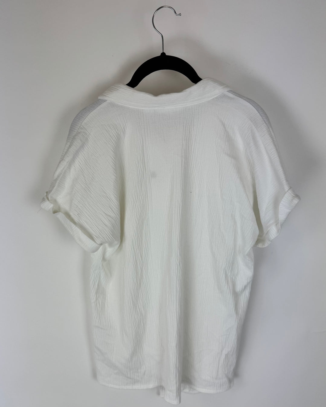 White Button Down Tie Top - Size 6/8