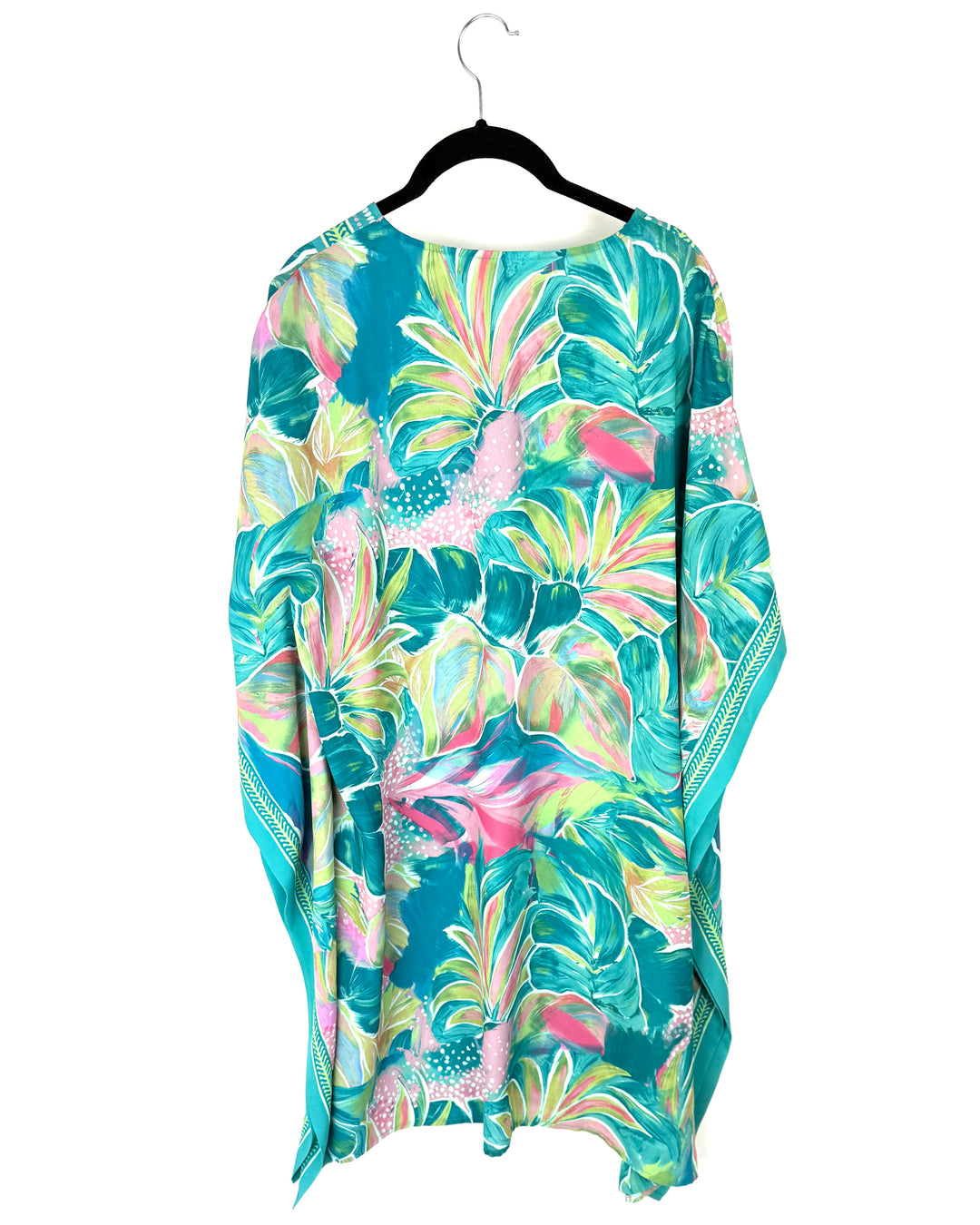 Green Floral Print Beach Cover Up - Size 6/8