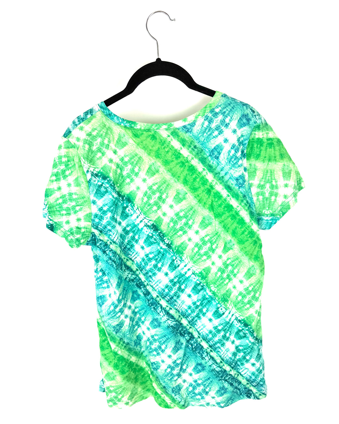 Green And Blue Abstract Tie Dye T-Shirt - Size 6/8