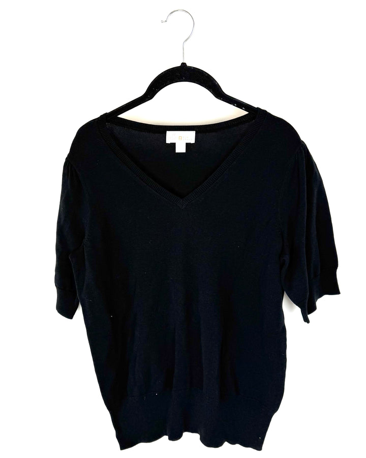 Black Short Sleeve Sweater - Size 6/8