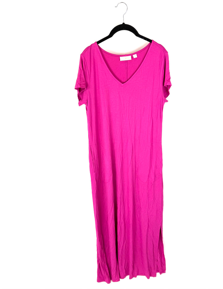 Berry Pink Short Sleeve Lounge Dress - Size 6/8
