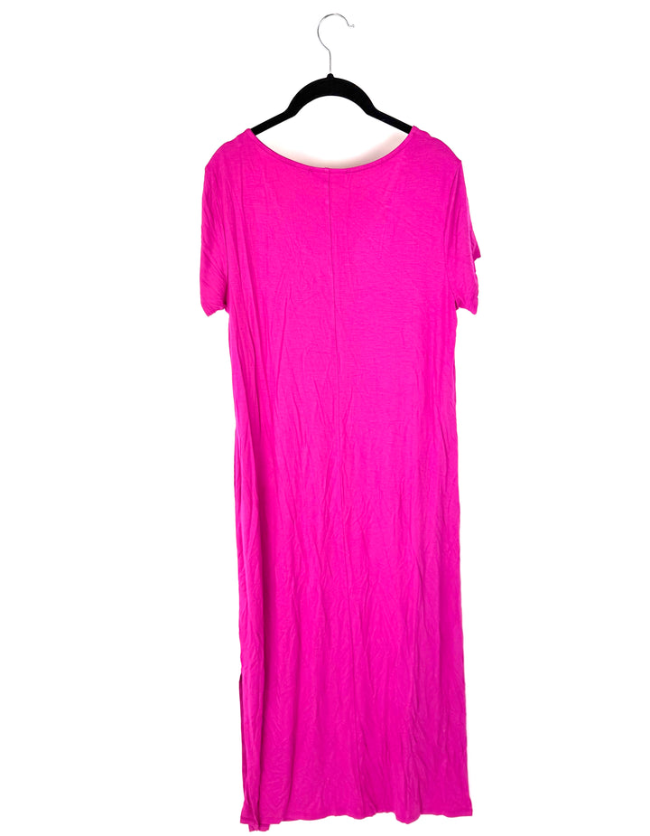 Berry Pink Short Sleeve Lounge Dress - Size 6/8