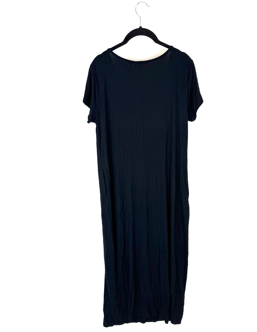 Black Short Sleeve Lounge Dress - Size 6/8