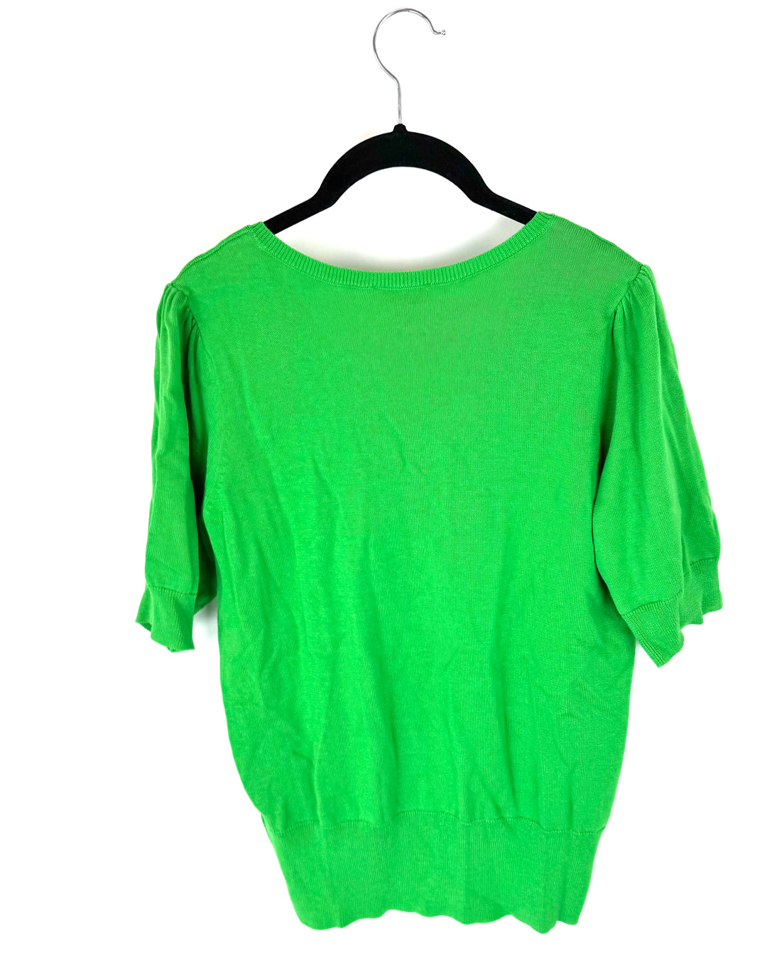 Neon Green V-Neck T Shirt - Size 6/8