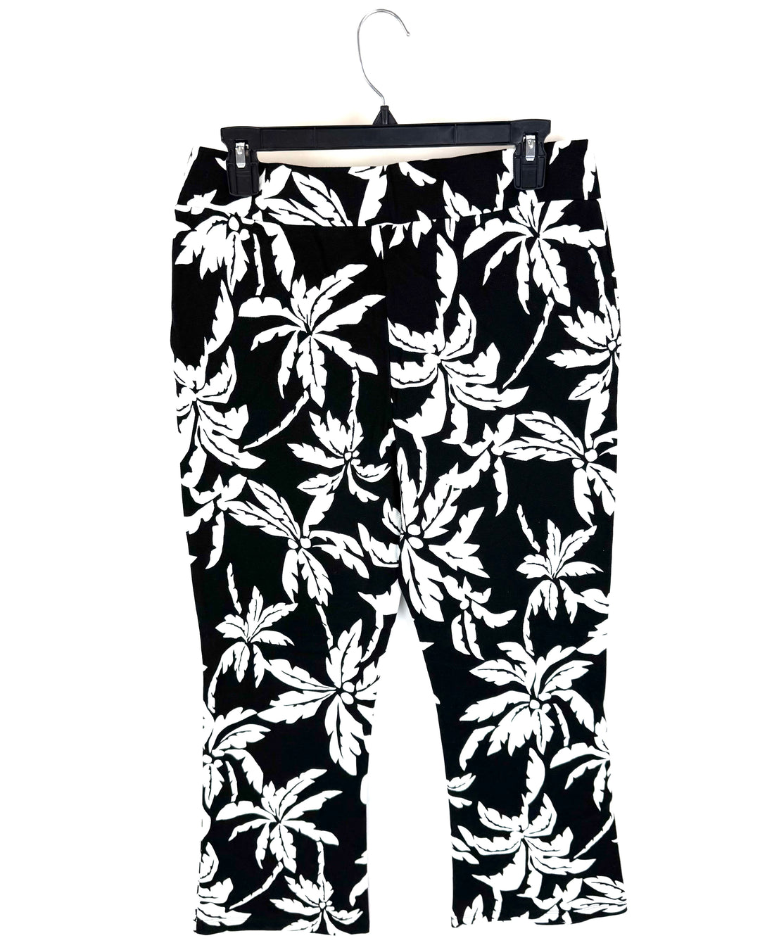 Black And White Tropical Print Pant - Size 6/8