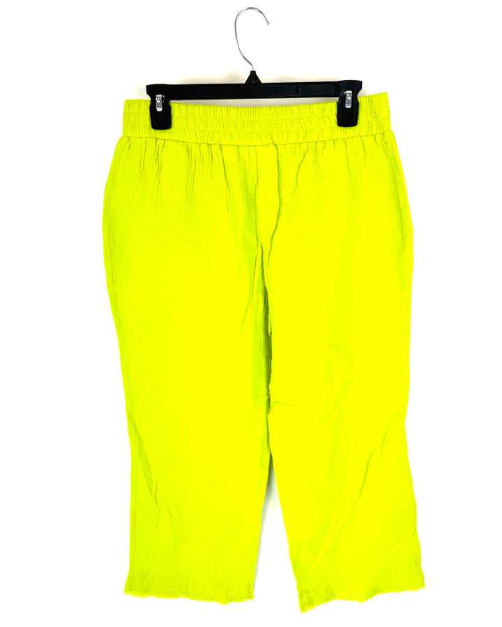Lime Green Wide Leg Pant - Size 6/8