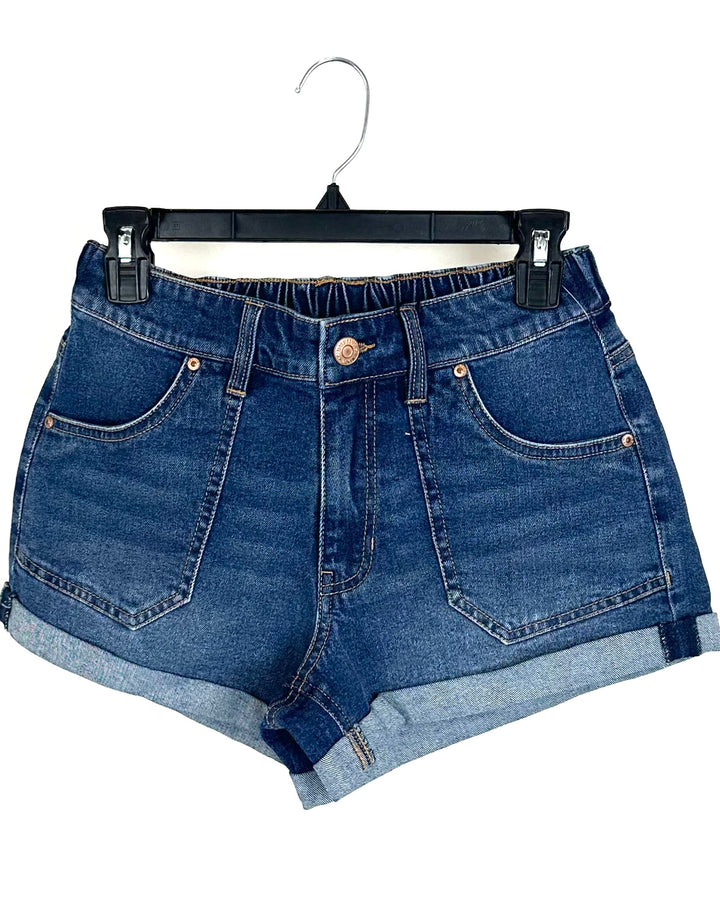 Denim Utility Shorts - Size 2