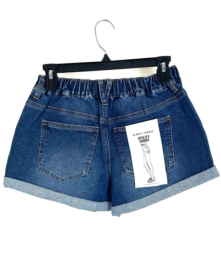 Denim Utility Shorts - Size 2