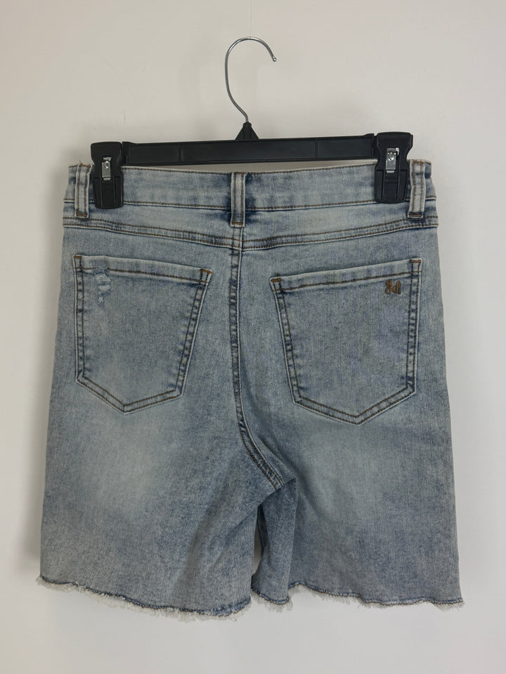 Grey-Blue Ripped Jean Shorts - Size 2/4