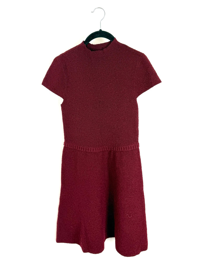 Burgundy Sweater Dress - Size 0/2