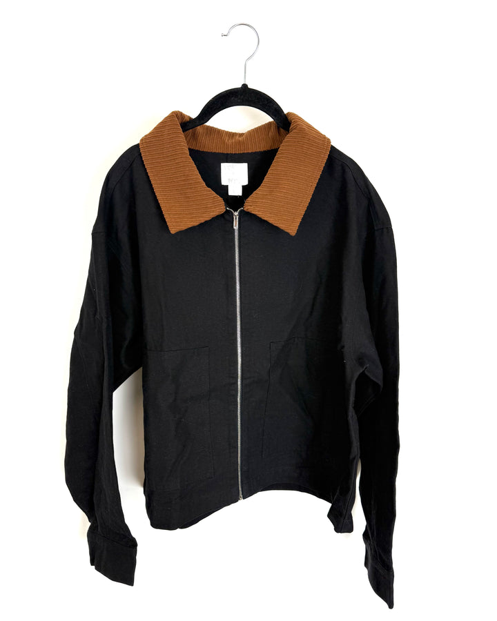 Black Zip Up Jacket - Size 4/6