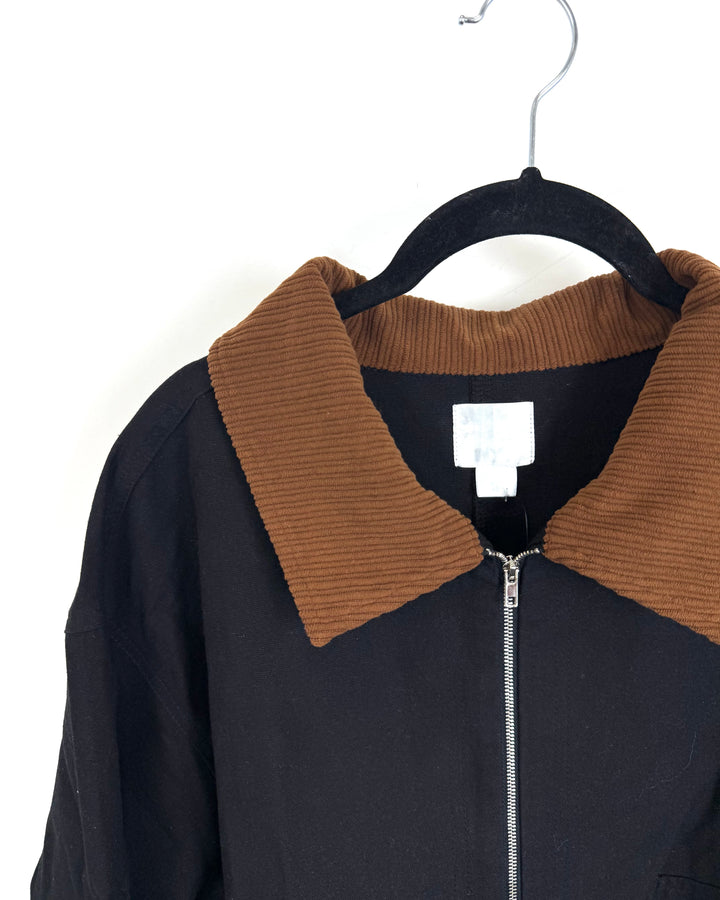 Black Zip Up Jacket - Size 4/6