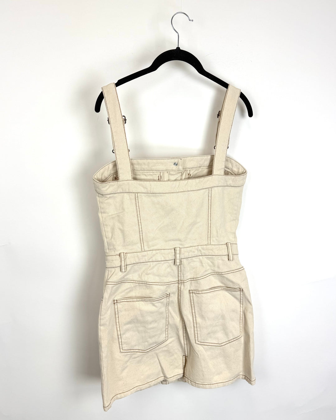 Cream Denim Dress - Size 0/2