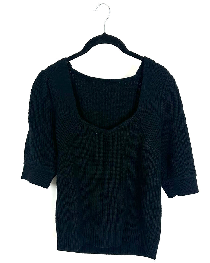 Black Sweetheart Sweater Shirt - Size 2/4