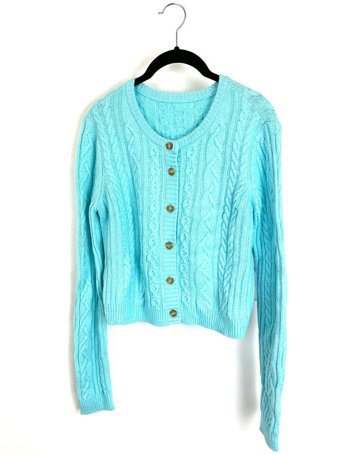 Light Blue Teal Button Down Cardigan - Size 2/4