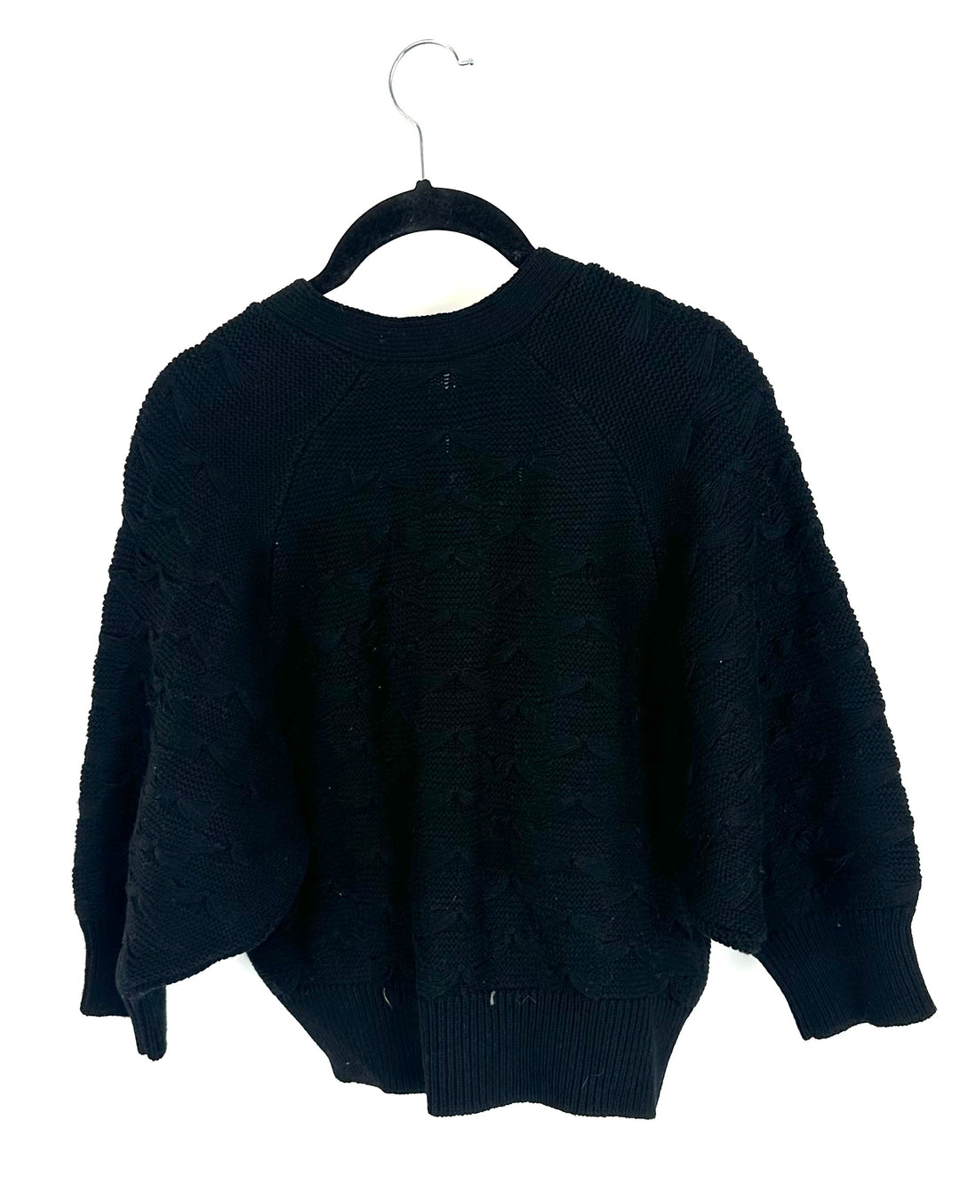 Black Knitted Button Up Cardigan- Size 2/4