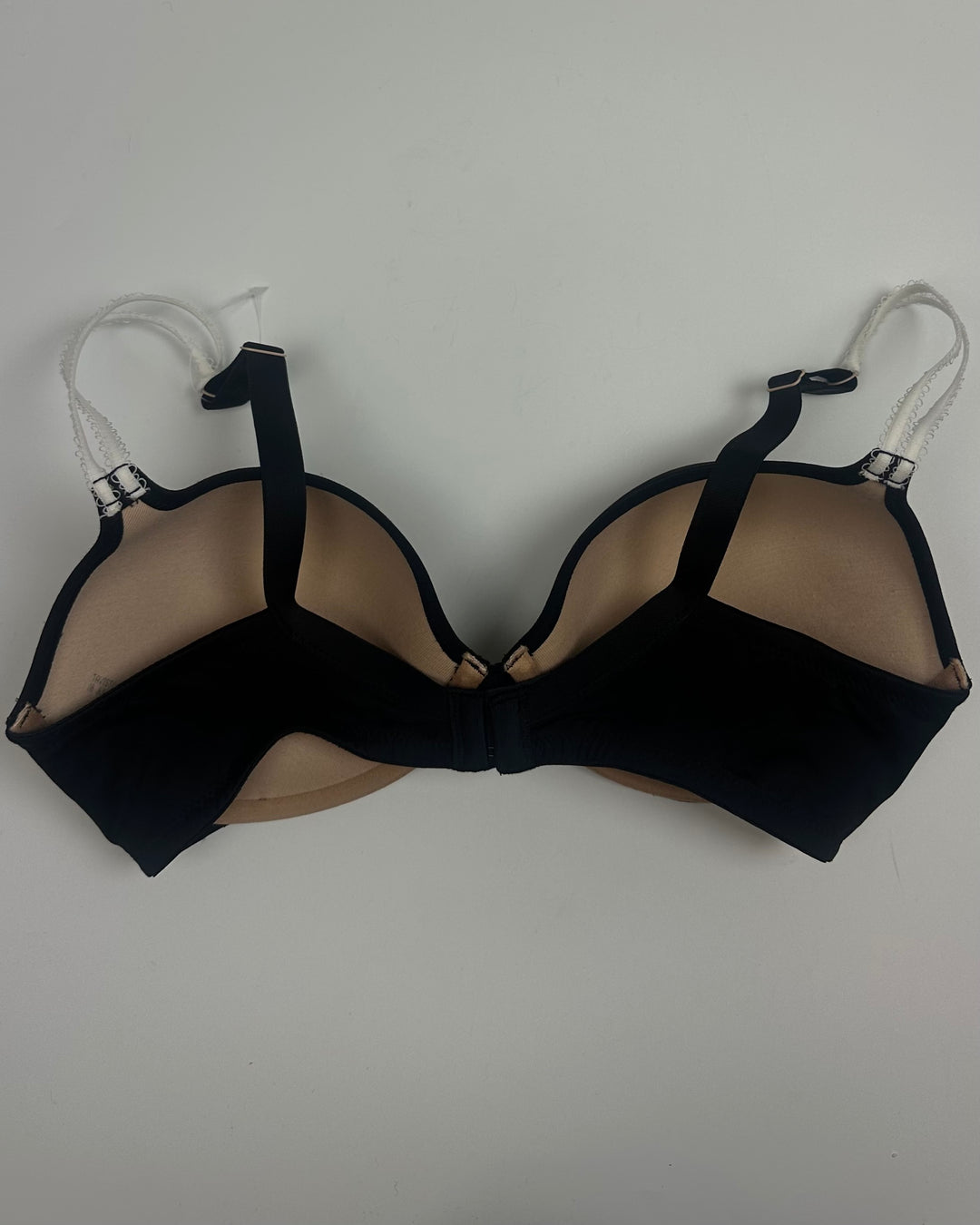 Black Bra with White Looped Straps - 34D