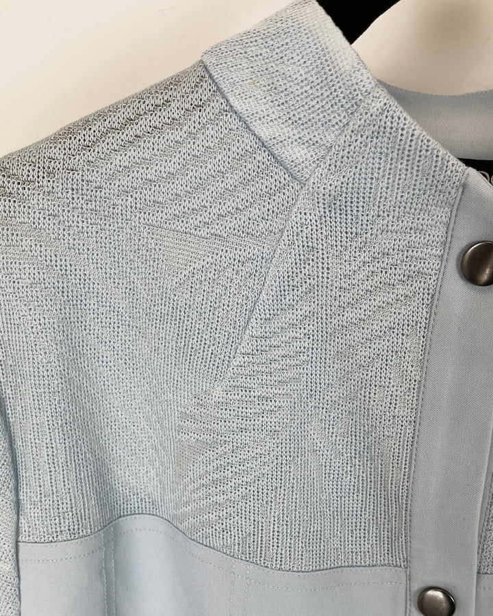 Baby Blue Button Up Jacket - Size 2/4