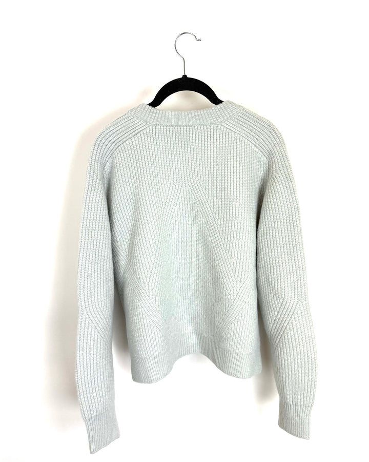 Gray V-Neck Sweater - Size 4/6