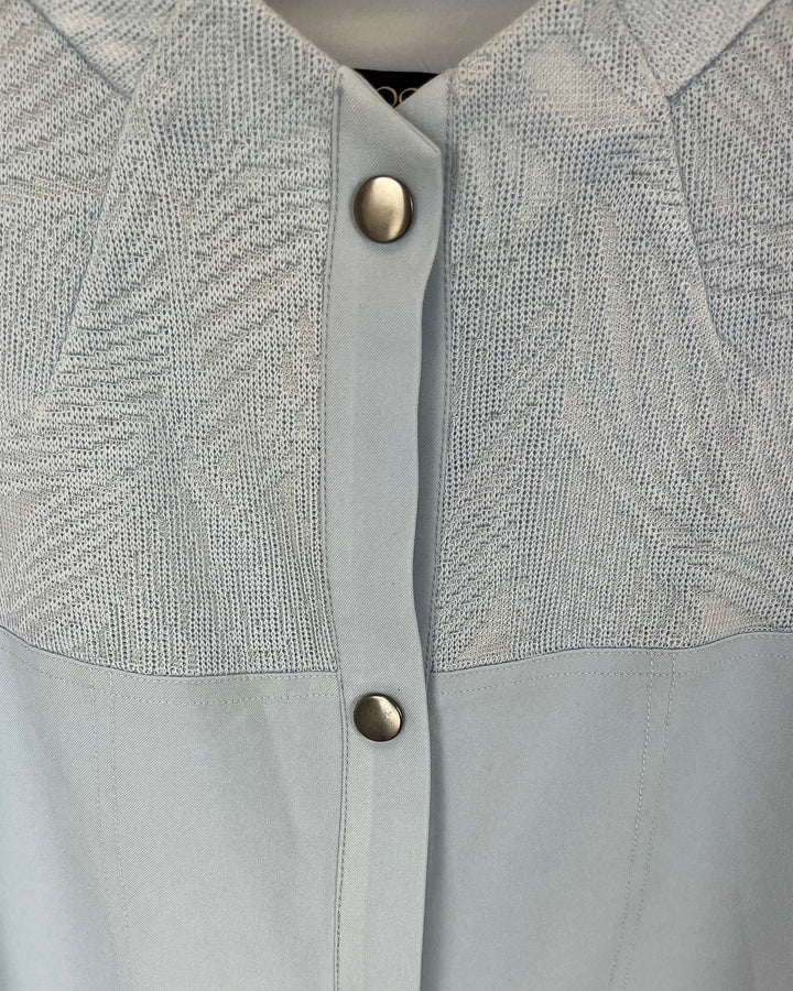 Baby Blue Button Up Jacket - Size 2/4