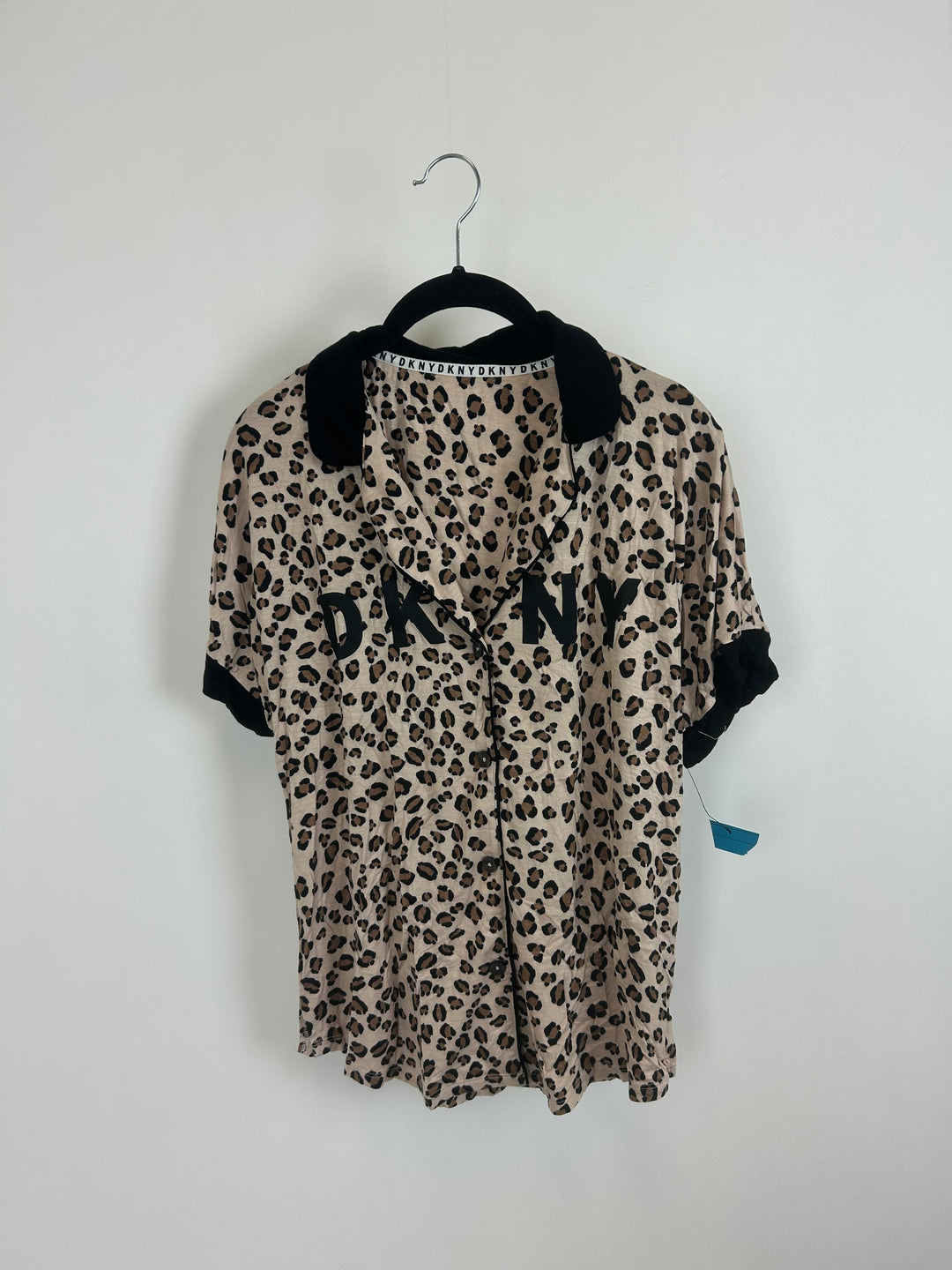 Leopard Print Button Down Pajama Top - Size 4/6