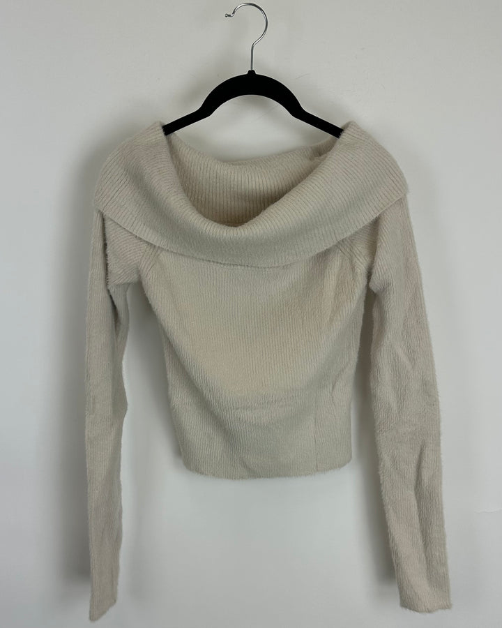 Cream Off the Shoulder Sweater- Size 0/2
