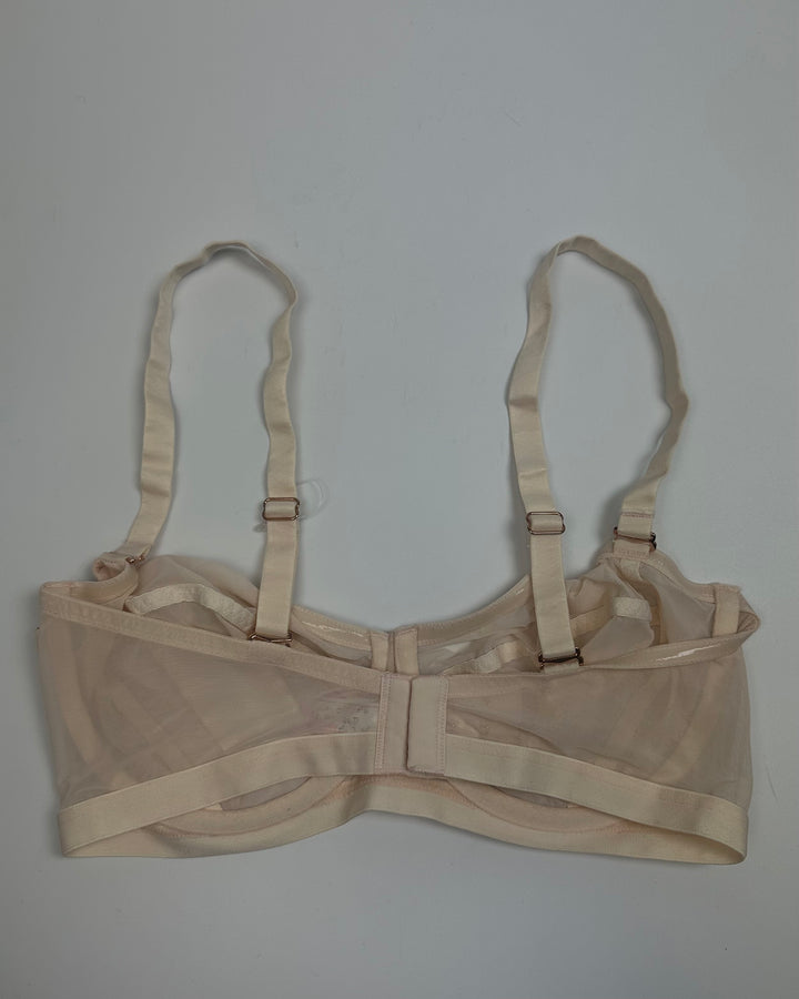 Pale Nude Sheer Underwire Bra - 36D