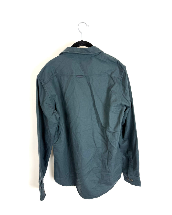 MENS Green Button Down - Medium