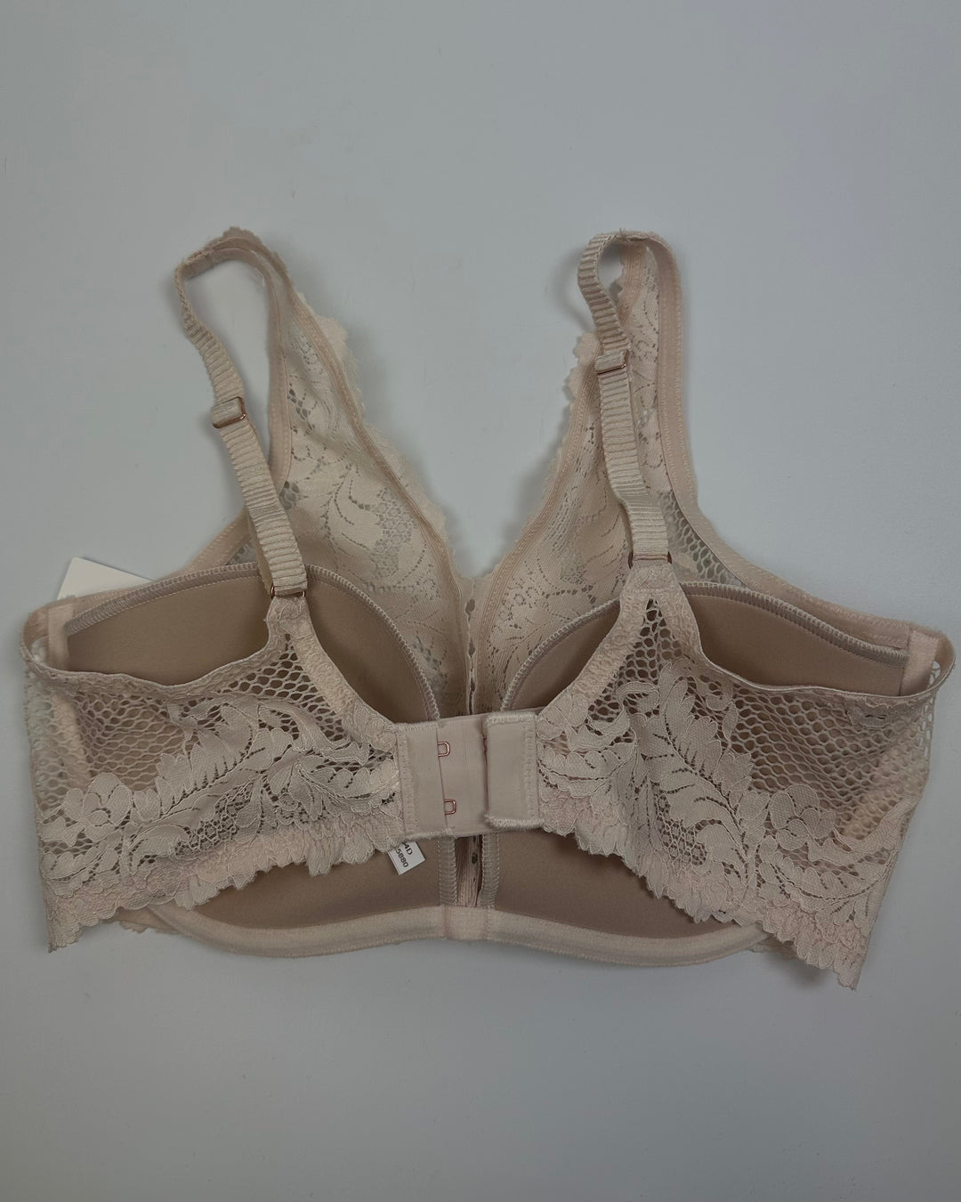 Pale Floral Lace Bra - 34D