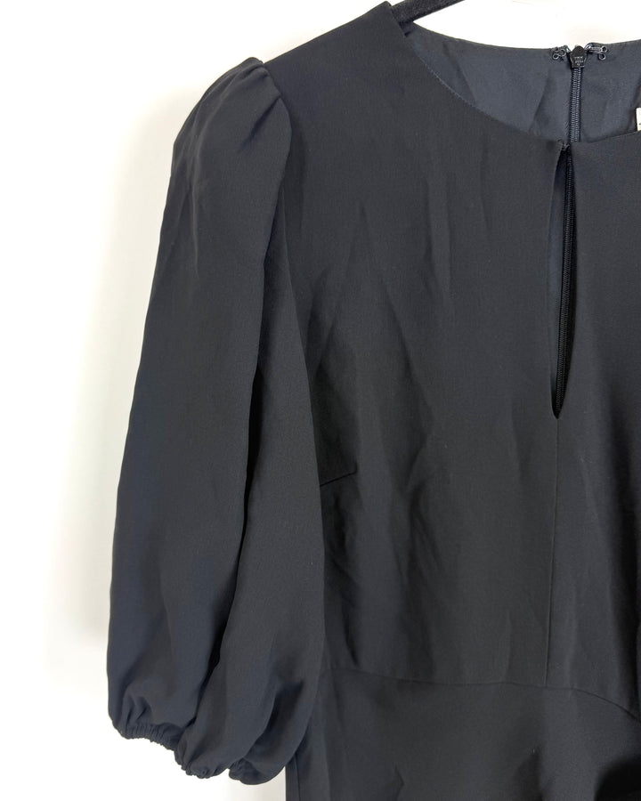 Black Statement Sleeve Dress - Size 4