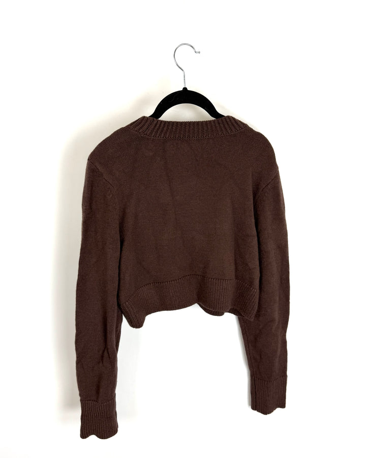 Brown Cropped Sweater - Size 0/2