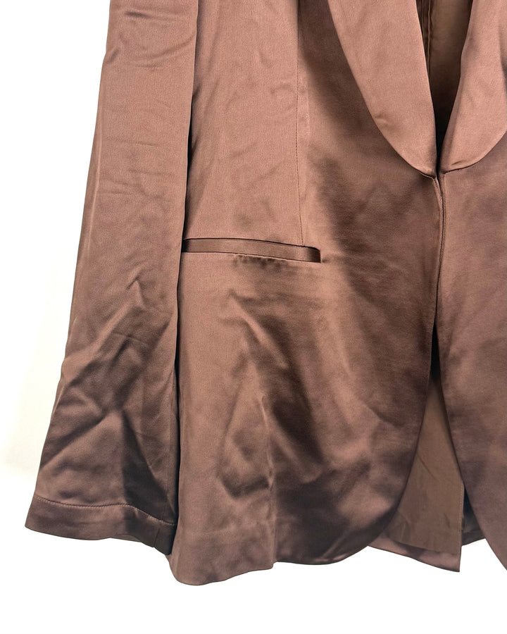 Brown Long Blazer - Size 2/4