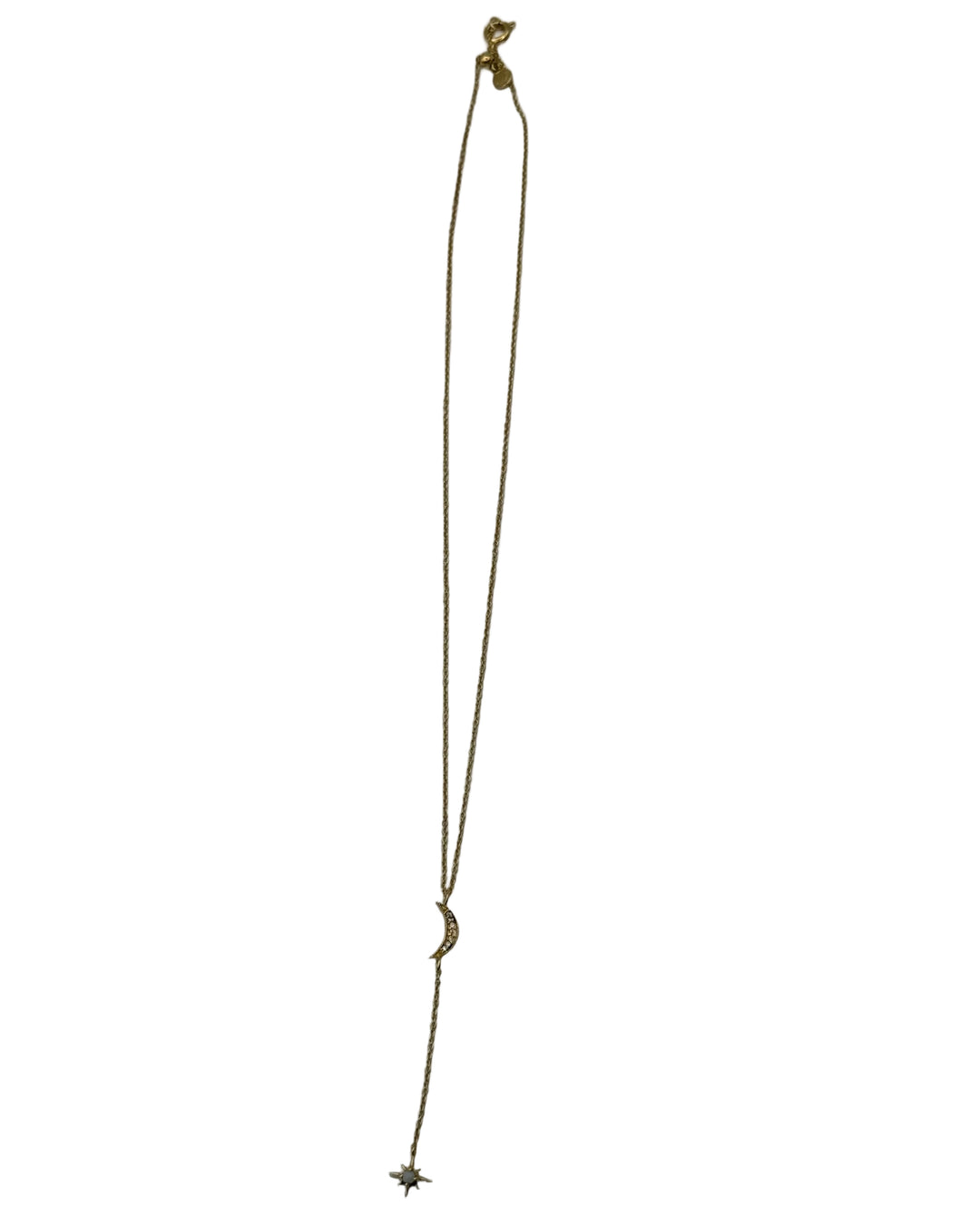 Gold Crescent Moon & Star Necklace