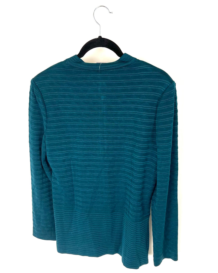 Emerald Green Zip Up Cardigan / Jacket - Size 2-4