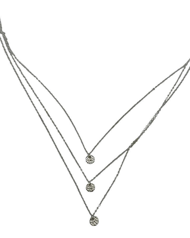 Silver Three Chain Necklace