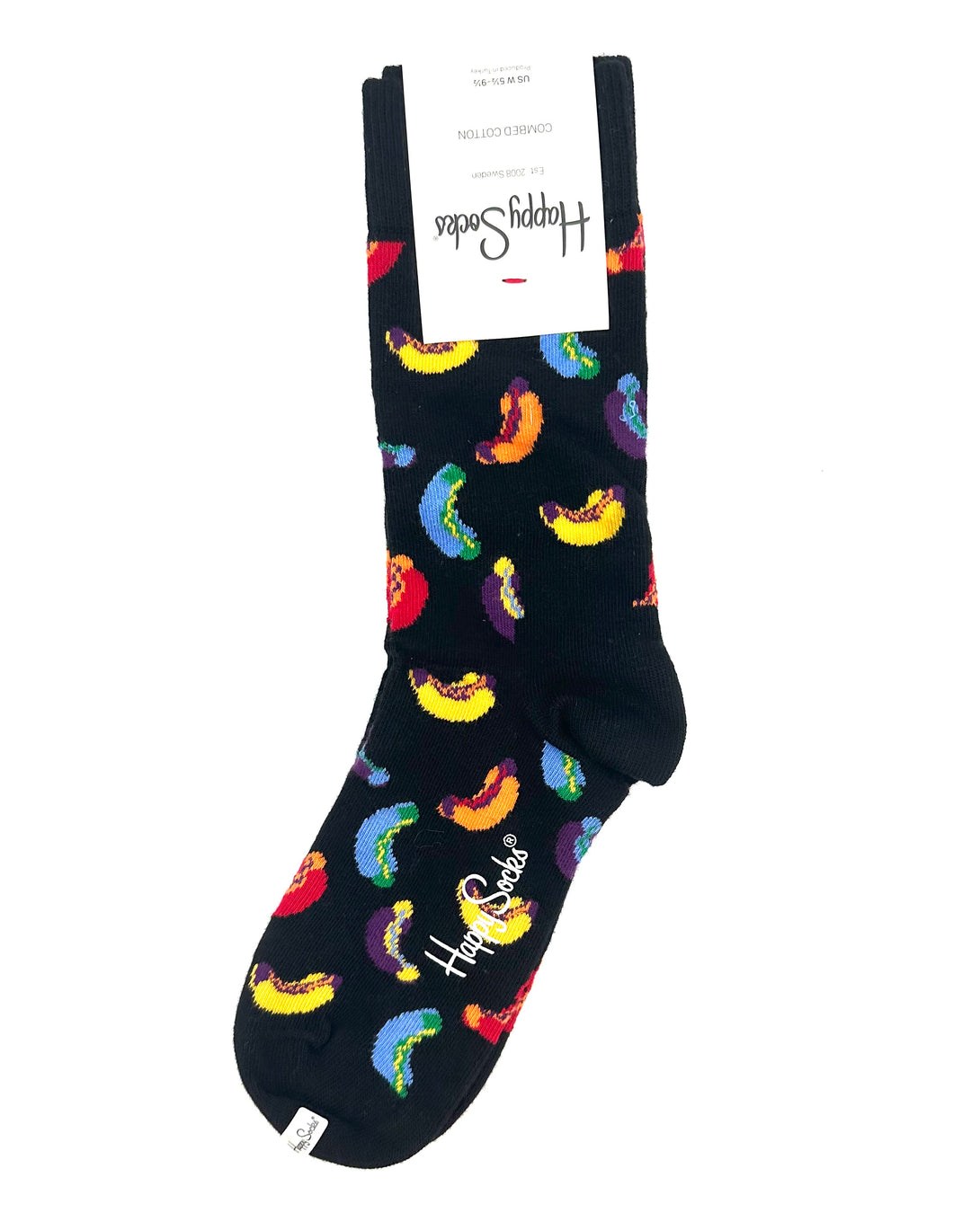 Rainbow Hotdogs Socks - Women's Size 5 1/2 - 9 1/2