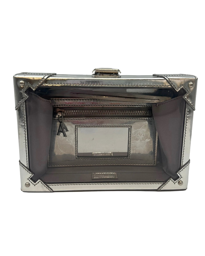 Metallic Silver and Clear Clutch