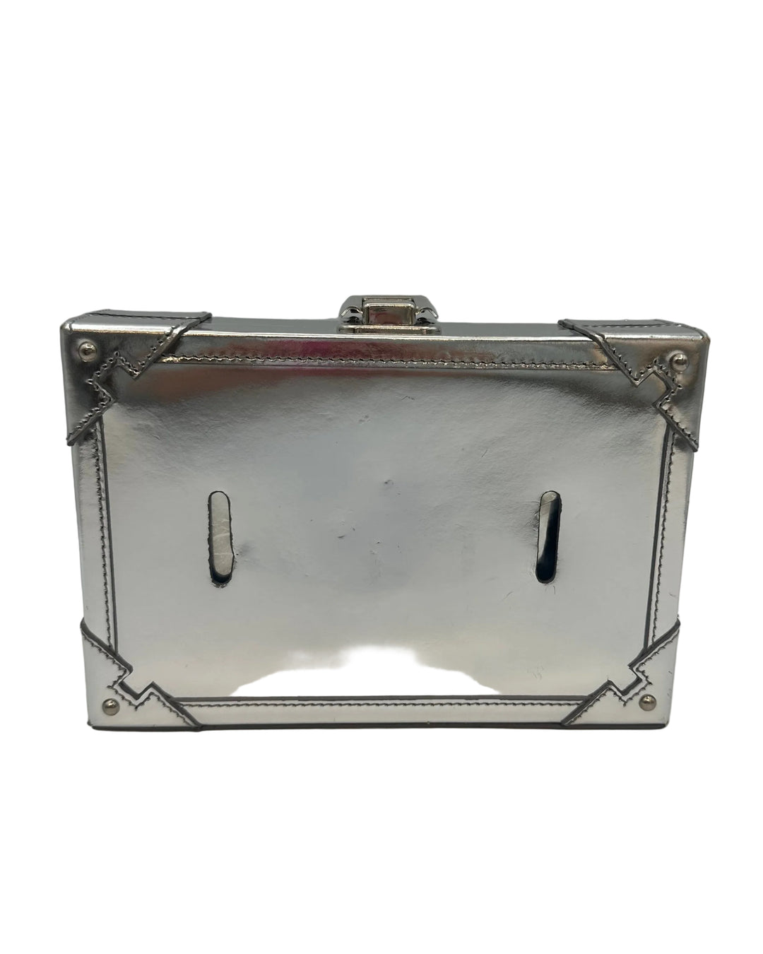 Metallic Silver and Clear Clutch