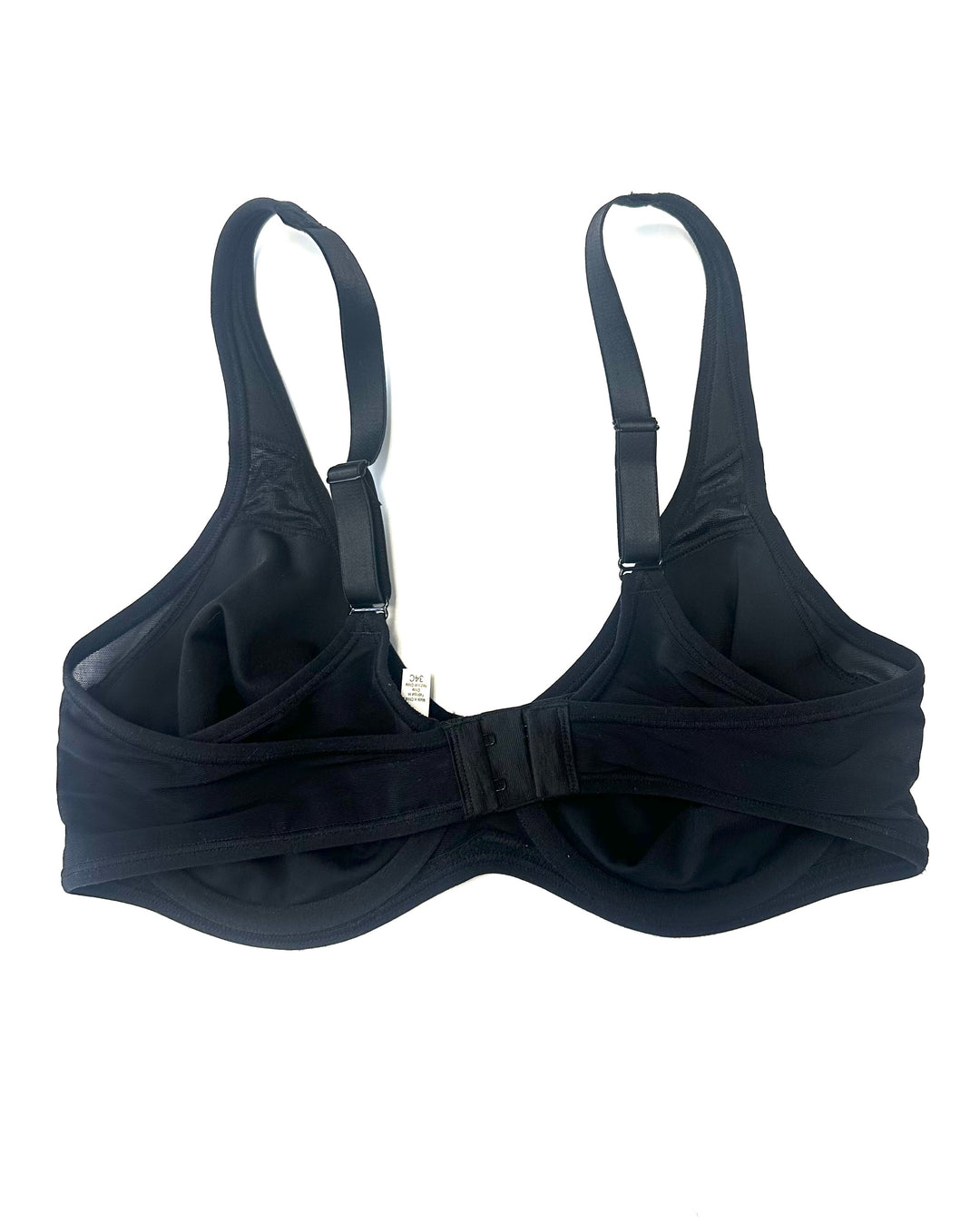 Jet Black Underwire Bra - 34C