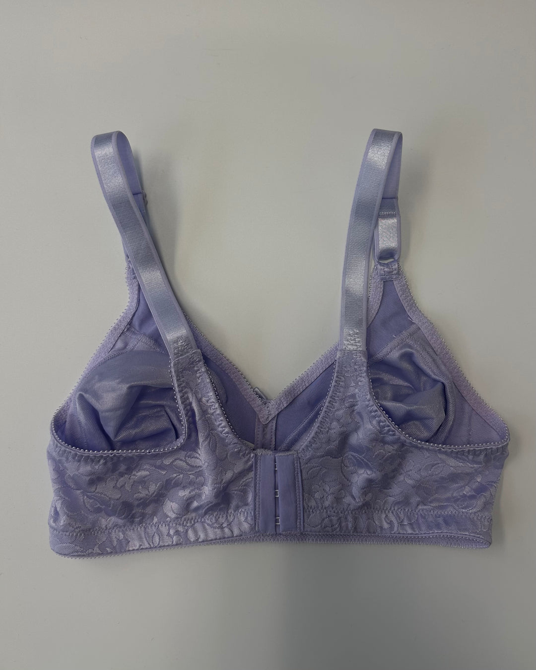 Lilac Floral Lace Bow Bra - 34C