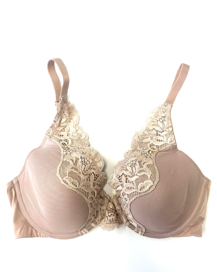 Taupe Lace Detailed Bra - 34C