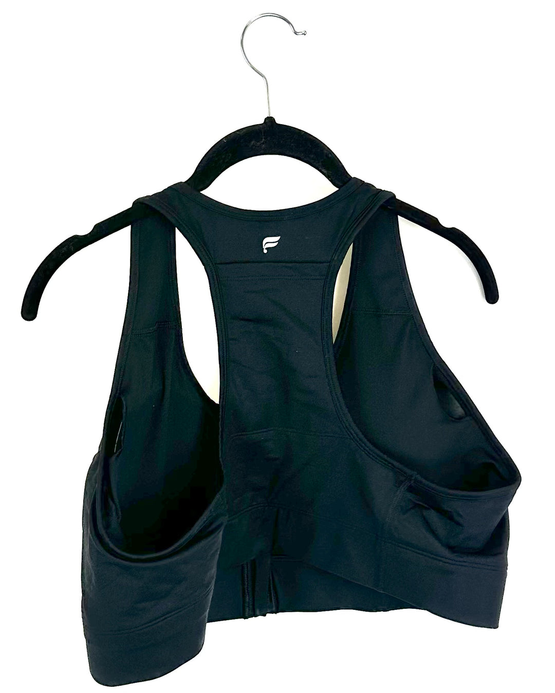 Fabletics Black Sports Bra With Front Zipper - XXL/1X